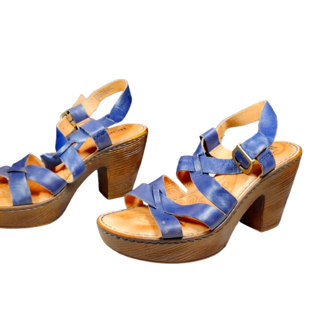 Born Blue Strappy Heeled Sandals